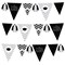 Big Dot of Happiness 30 Piece Silver Graduation Party Pennant Triangle Banner